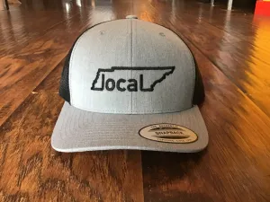 Local Trucker Hat - Heather Gray/Black with Black Stitching