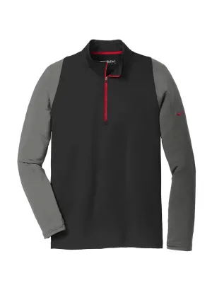 Logo Nike Black / Dark Grey / Gym Red Men&#x27;s Dri-FIT Stretch Half-Zip 