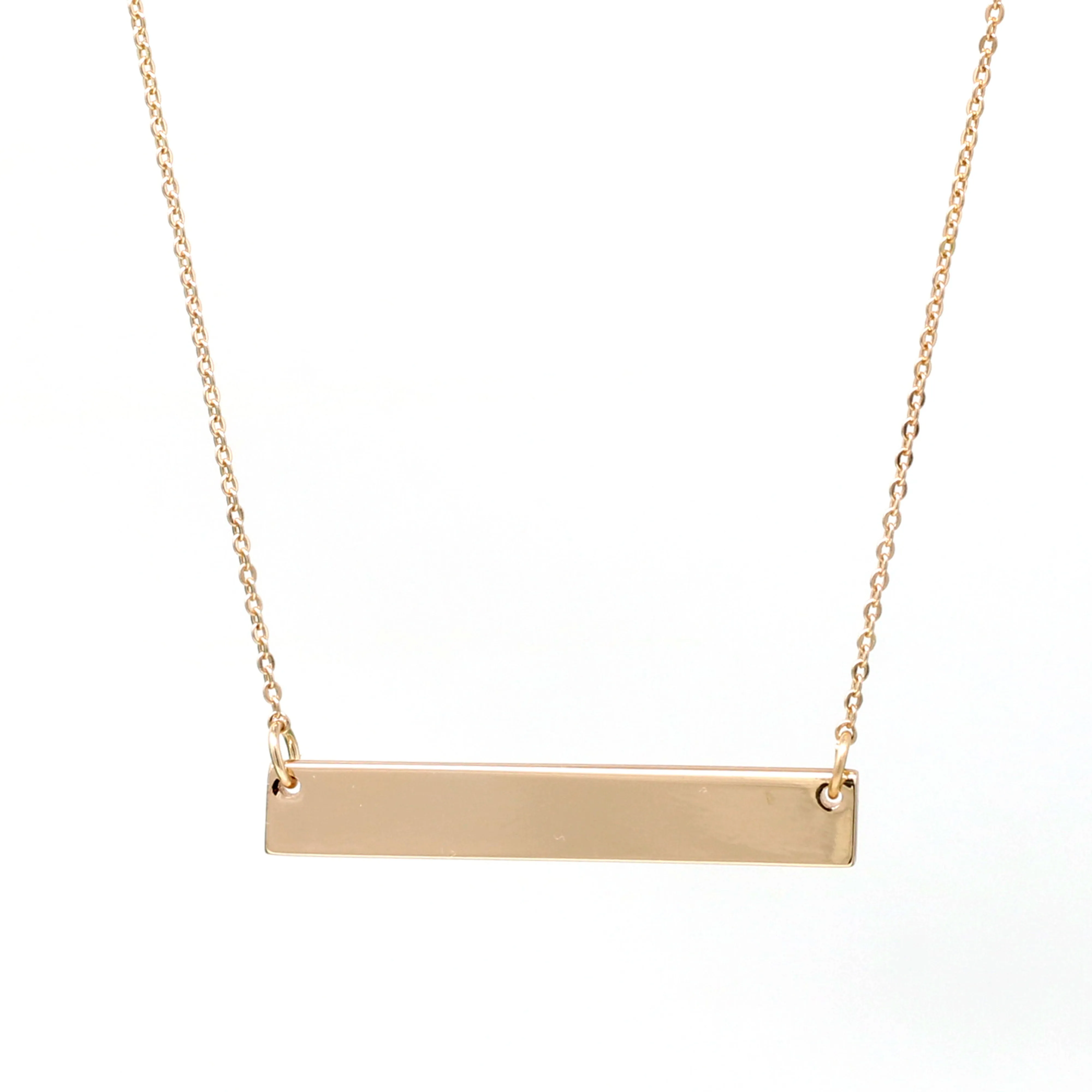 Long Bar Charm Dainty Necklace