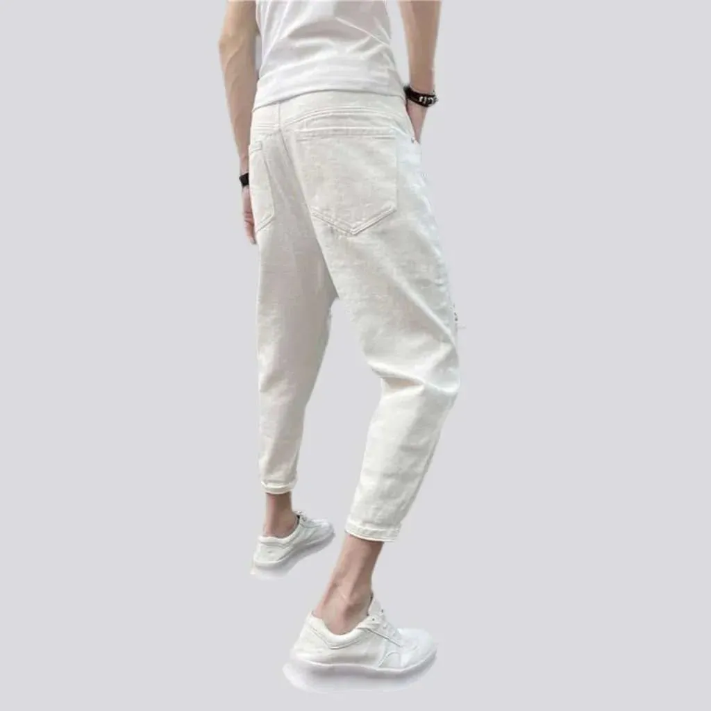 Loose color men's jean pants