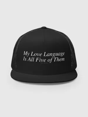 Love Is Blind Love Language Trucker Hat