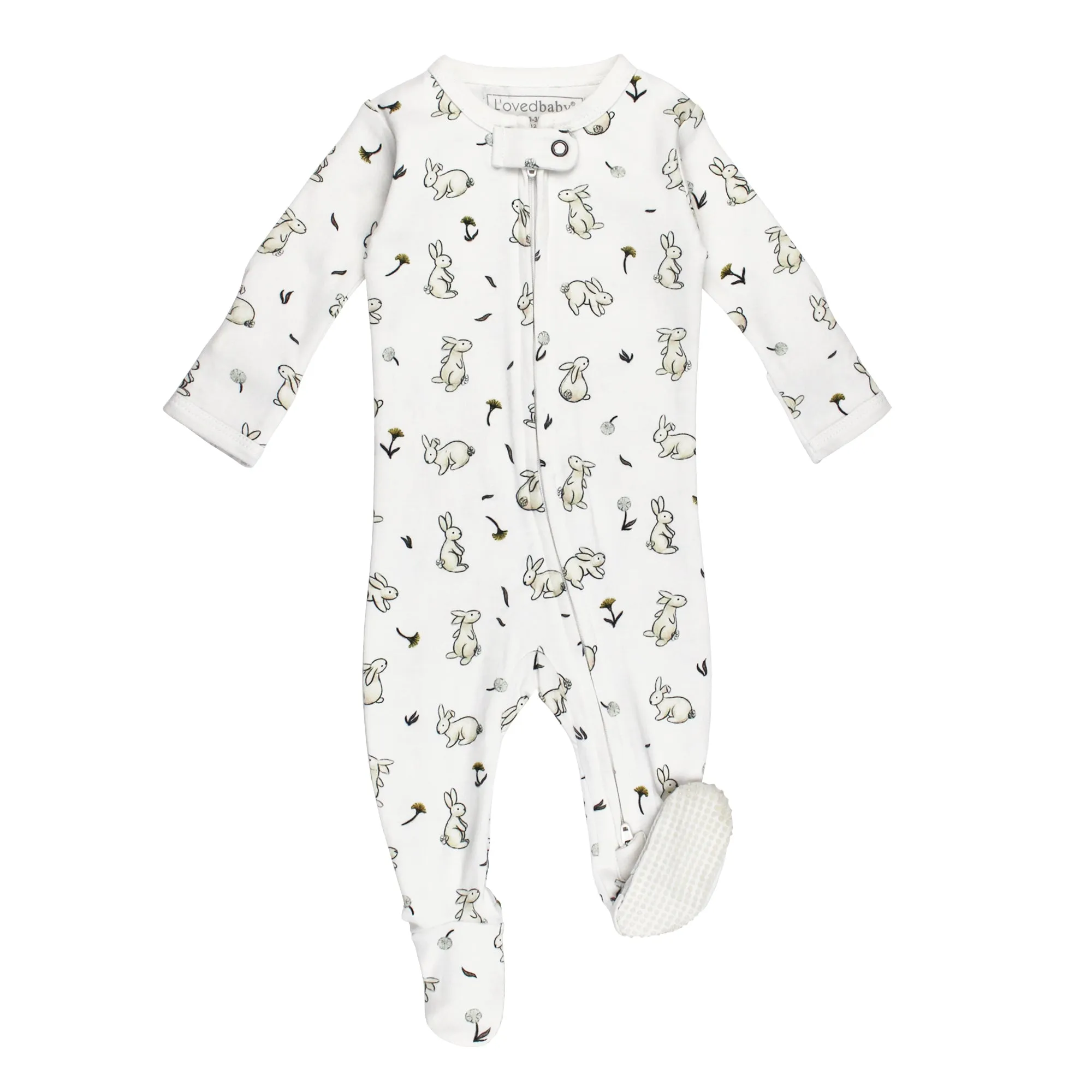 Lovedbaby - Organic 2-Way Zipper Footie - Bunny
