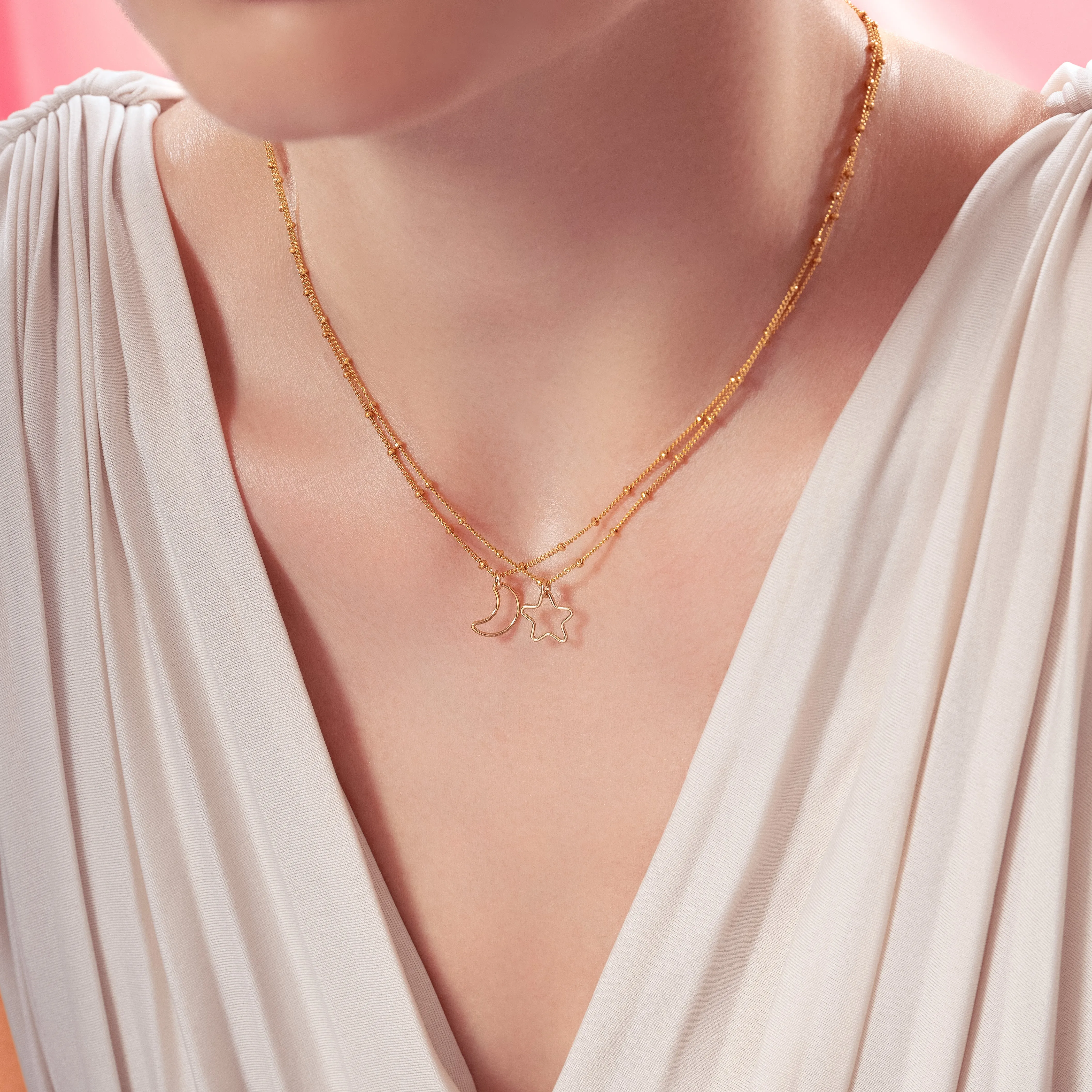 Luna Moon Satellite Necklace