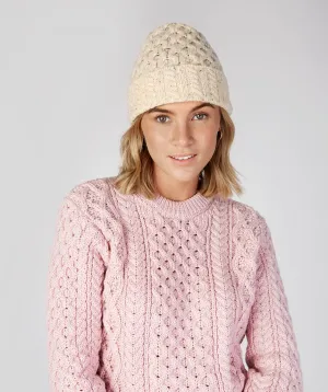 Luxe Aran Hat Chalkstone
