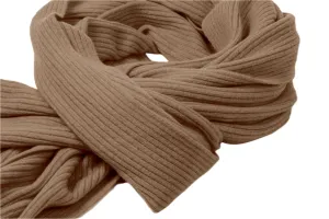 Luxurious Ribbed Cashmere Scarf