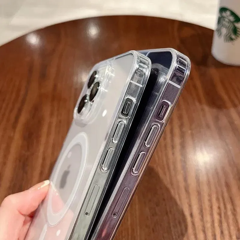 Luxury Clear Magsafe iPhone Case - Stylish Magnetic Protection for Ultimate Safety
