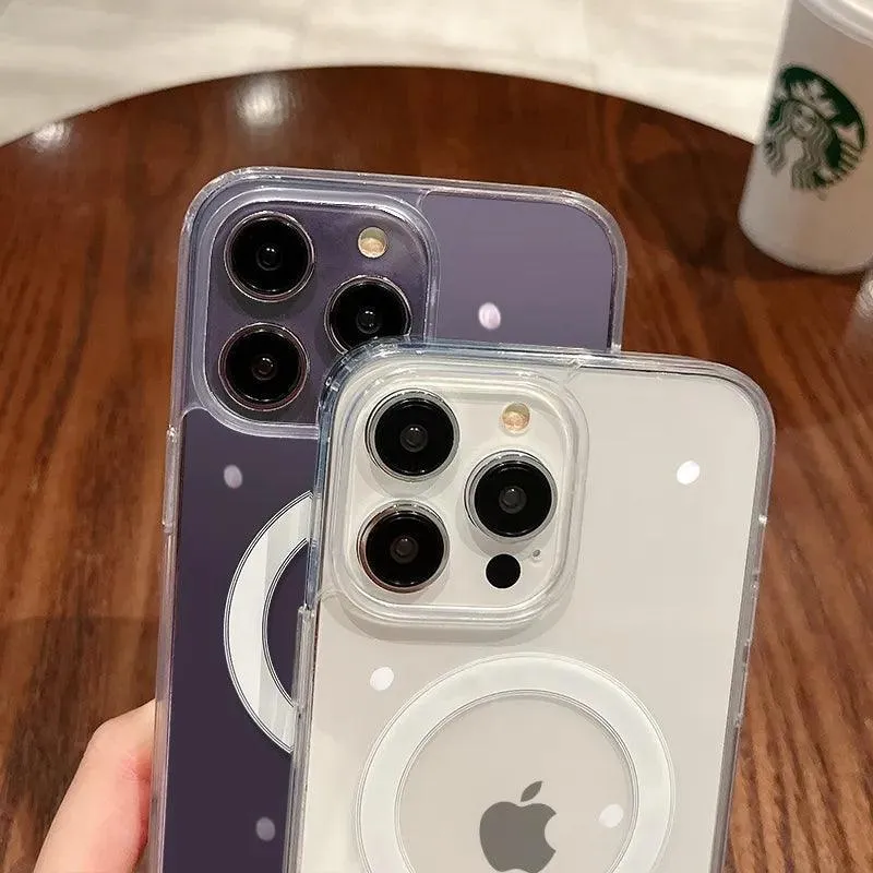 Luxury Clear Magsafe iPhone Case - Stylish Magnetic Protection for Ultimate Safety
