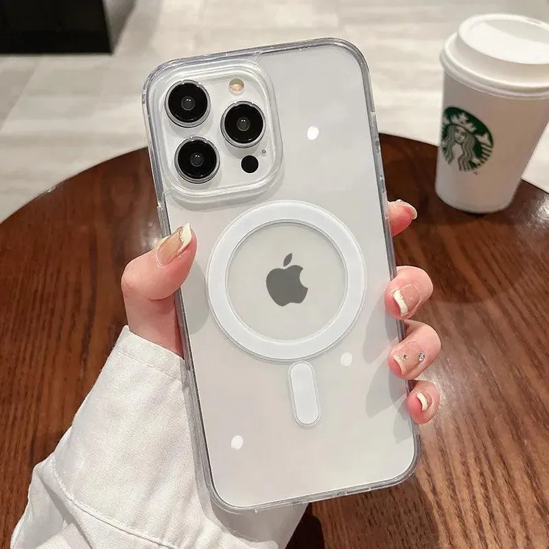 Luxury Clear Magsafe iPhone Case - Stylish Magnetic Protection for Ultimate Safety