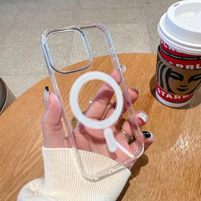 Luxury Clear Magsafe iPhone Case - Stylish Magnetic Protection for Ultimate Safety
