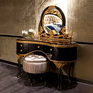 Luxury French Style Carving Dressing Table
