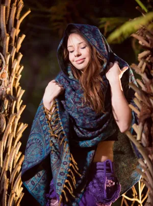 Mai Shawl - Blue Baroque Shawl