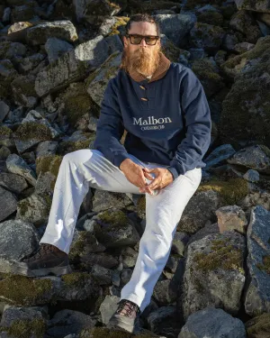 Malbon Golf Flint Shawl Crewneck - NAVY