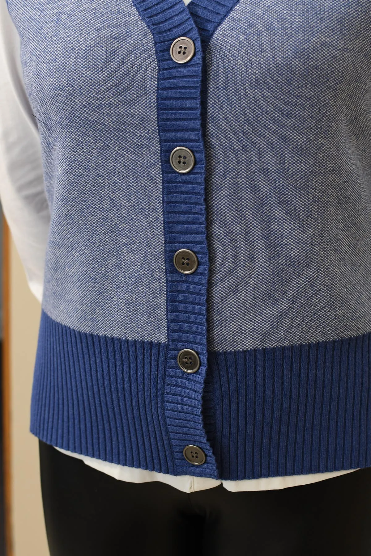Marble French Navy Sweater Vest-7644 225