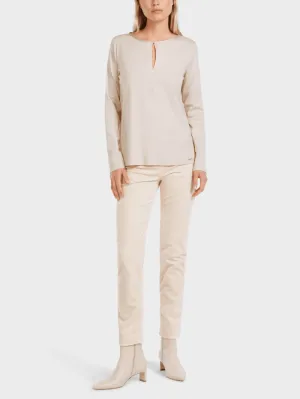 Marc Cain Collections Elegant Long Sleeve Top In Soft Blossom VC 48.36 J14 COL 157