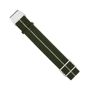 Marine Nationale Strap in Olive White
