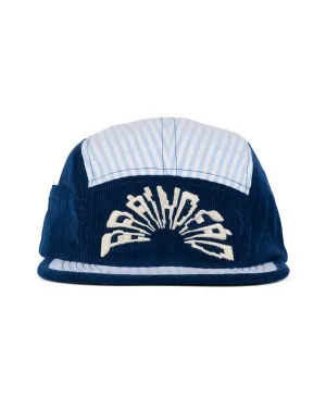Maritime Seersucker 5 Panel Camp Hat - Navy/Multi