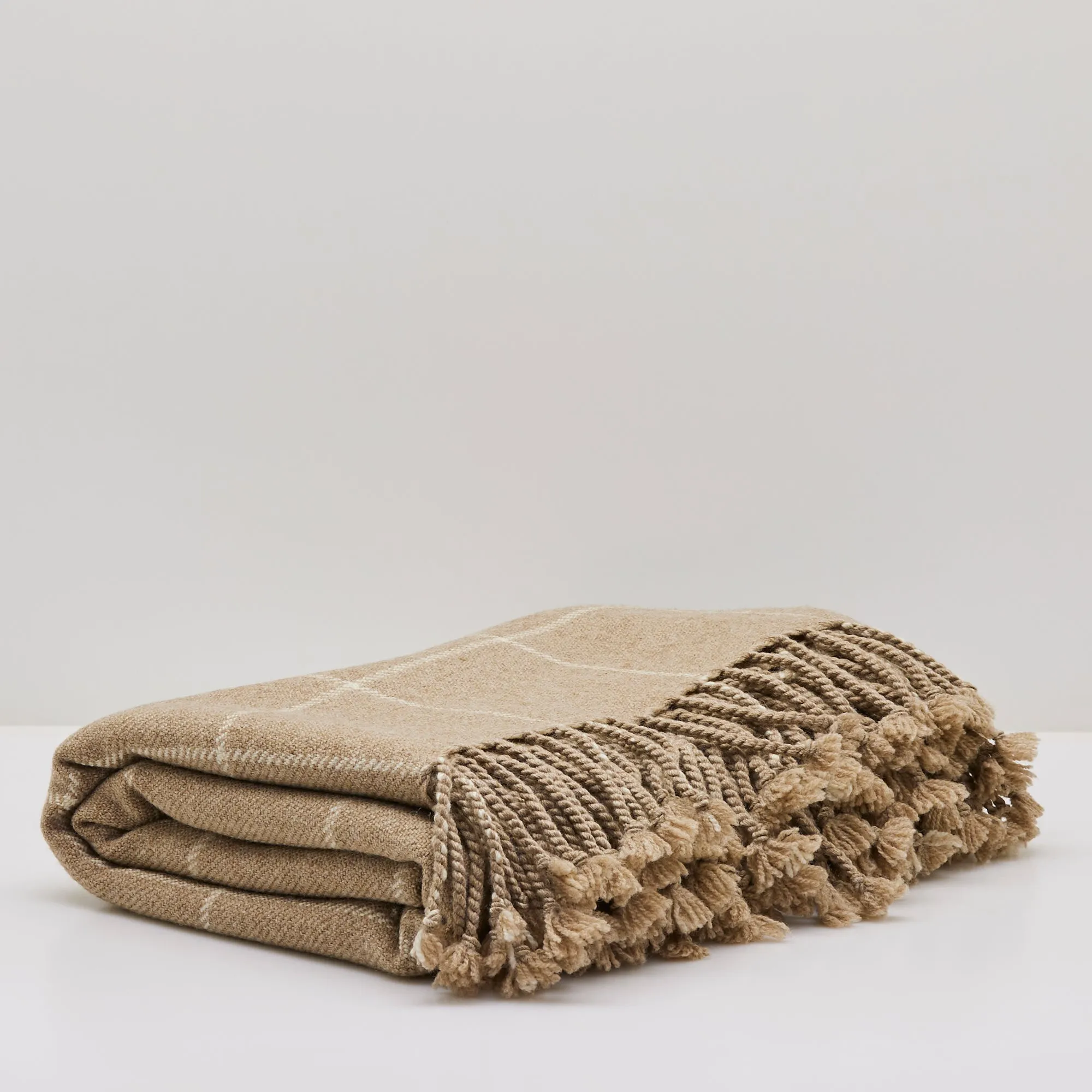 Marley Check Throw - Sand