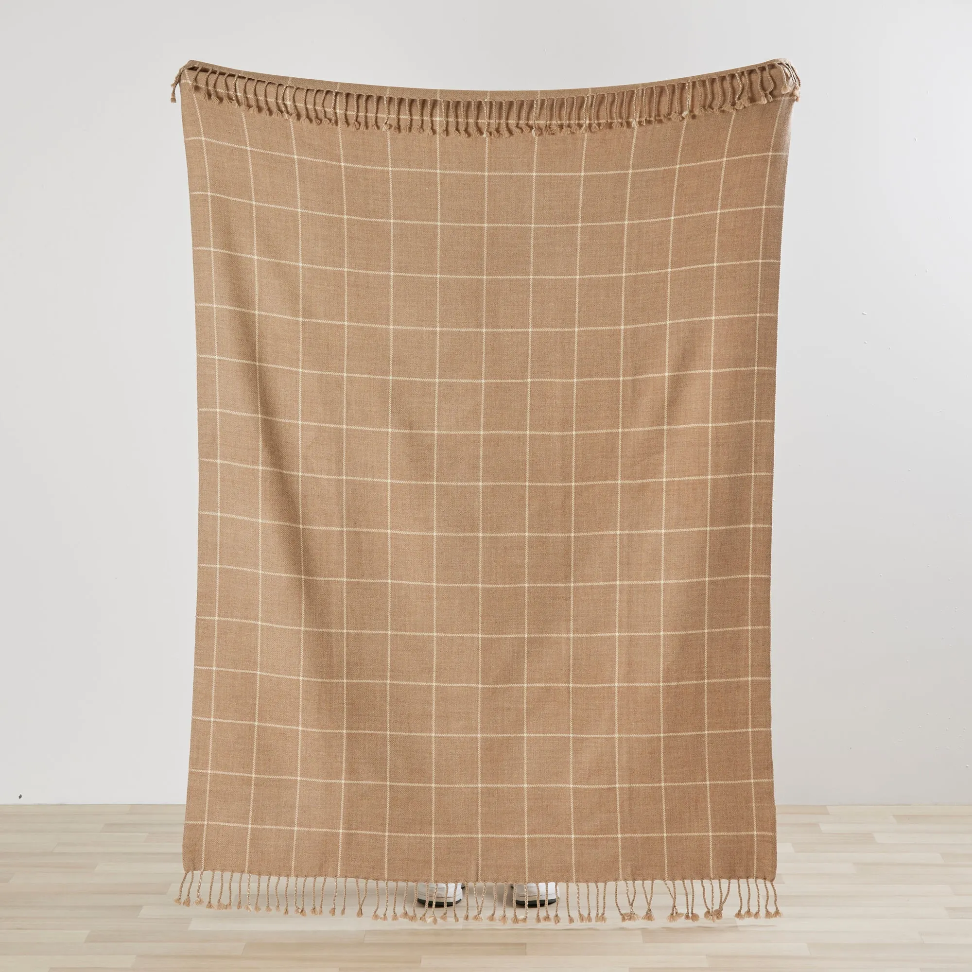 Marley Check Throw - Sand