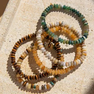 Marlyn Schiff Semi-Precious Rondelle Beaded Stretch Bracelet