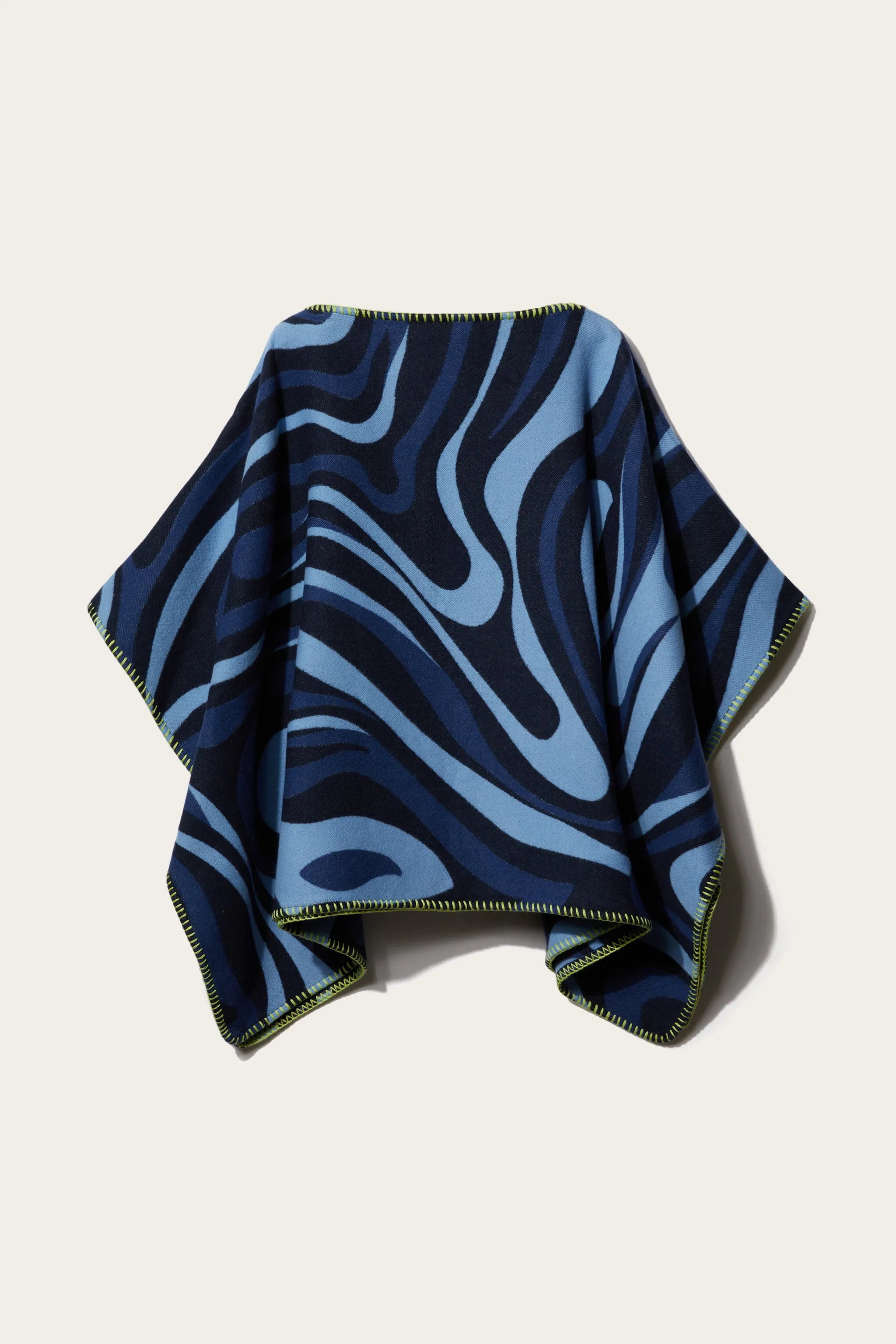 Marmo-Jacquard Velour Cape