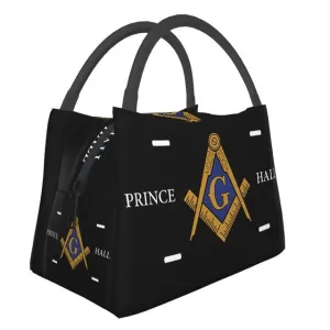 Master Mason Blue Lodge Lunch Bag - Square & Compass with G Prince Hall