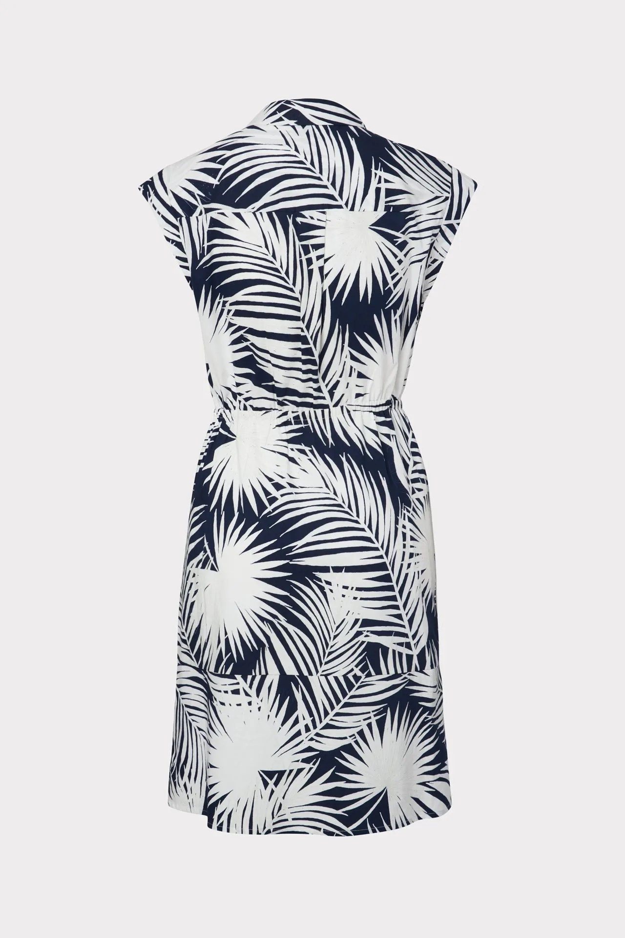 Maxwell Palm Print Poplin Dress