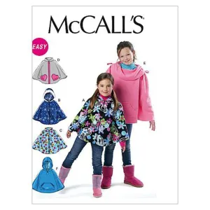 McCall's Pattern M6431 Girls' Poncho Coats