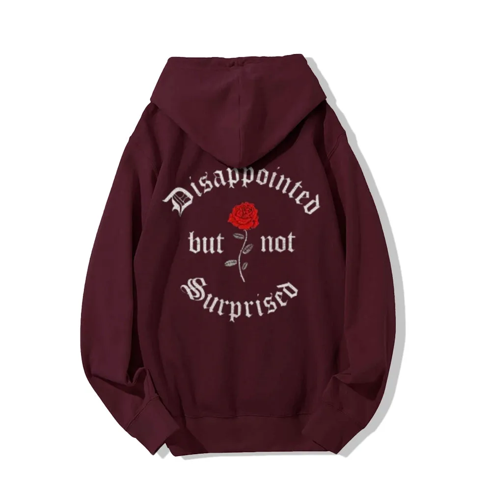 Mens DISAPPOINTED BUT NO SURPRISED Graphic Hoodies