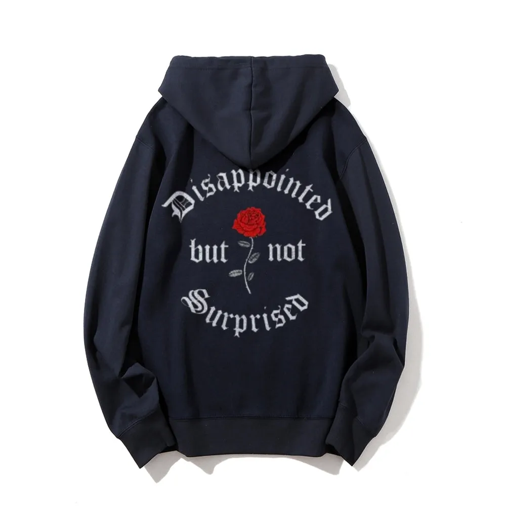 Mens DISAPPOINTED BUT NO SURPRISED Graphic Hoodies