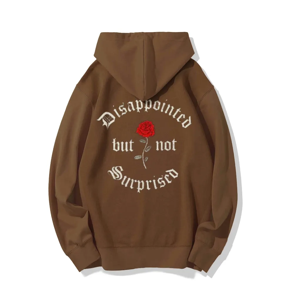 Mens DISAPPOINTED BUT NO SURPRISED Graphic Hoodies