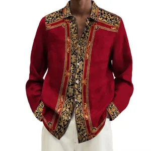 Men's Fashionable Printed Trendy Shirts 81762492YY