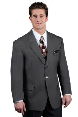 Men's Grey Easywear 3-Button Blazer