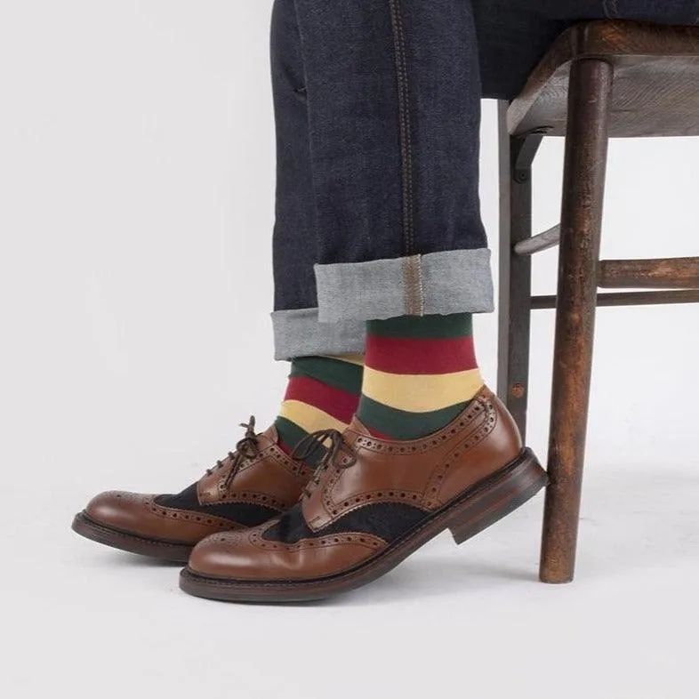 Men's Mercian Regimental Striped Cotton Socks