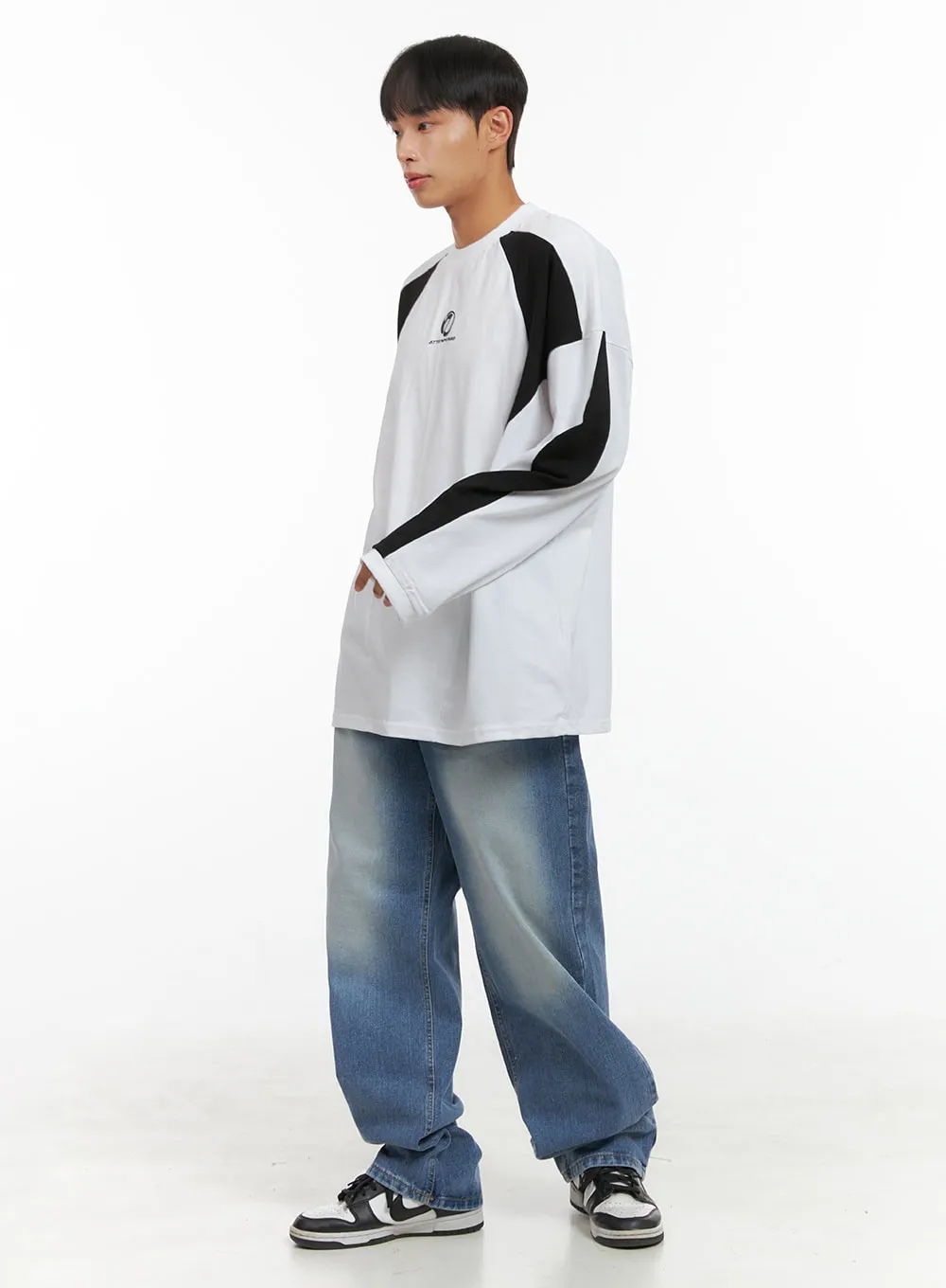 Men's Mized Color Graphic Cotton T-Shirt IS419