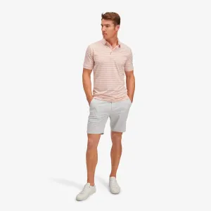 Men's Mizzen   Main | Versa Polo | Peach Blue Horizontal Stripe