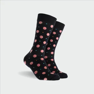 Men's Piggy Super Fine Cotton Crew Socks - Navy