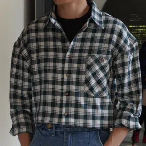 Men's Pure Cotton Casual Plaid Jacket