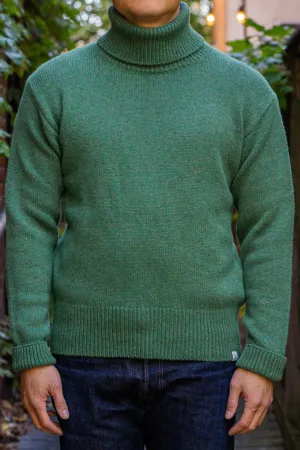 Merz b. Schwanen LOCT01 Turtleneck Pullover Merino Cashmere Blend - Moss