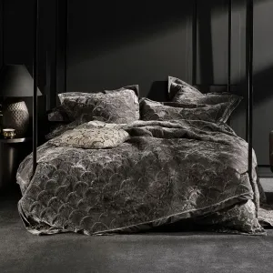 Meyer Charcoal Bed Cover by Linen House