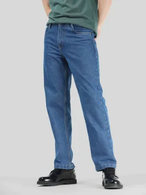 Mid Blue Bayoux Relaxed Fit Denim