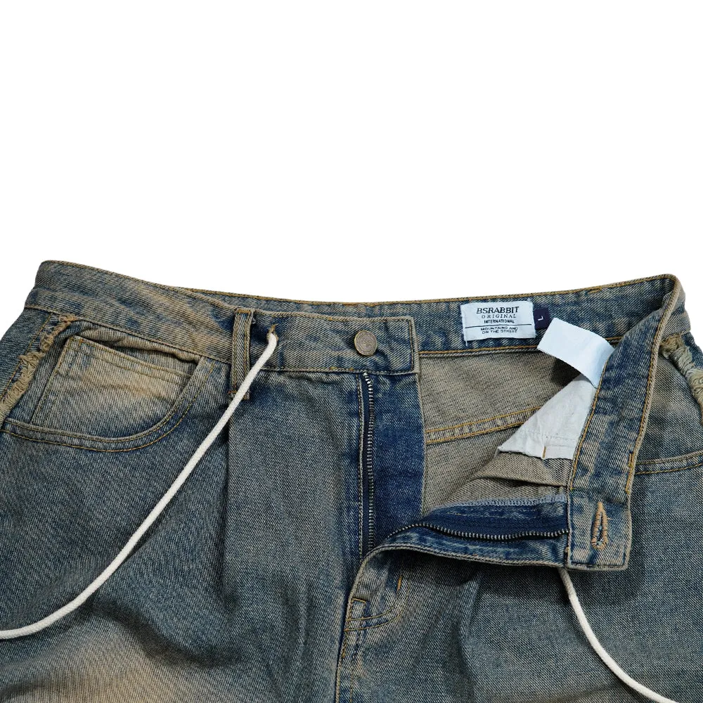 MID90 SIDE LINE LOOSEFIT DENIM PANTS VINTAGE BLUE