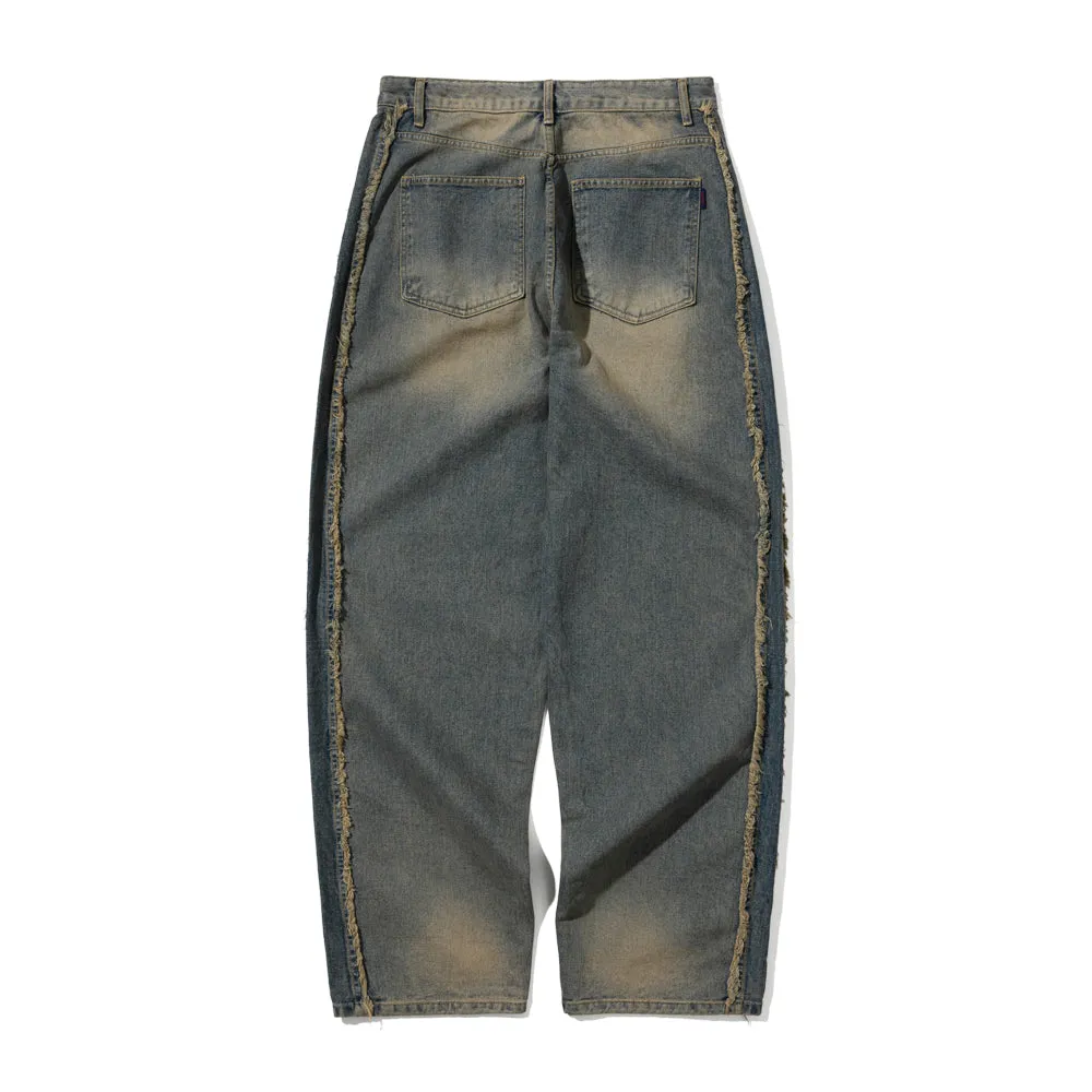 MID90 SIDE LINE LOOSEFIT DENIM PANTS VINTAGE BLUE