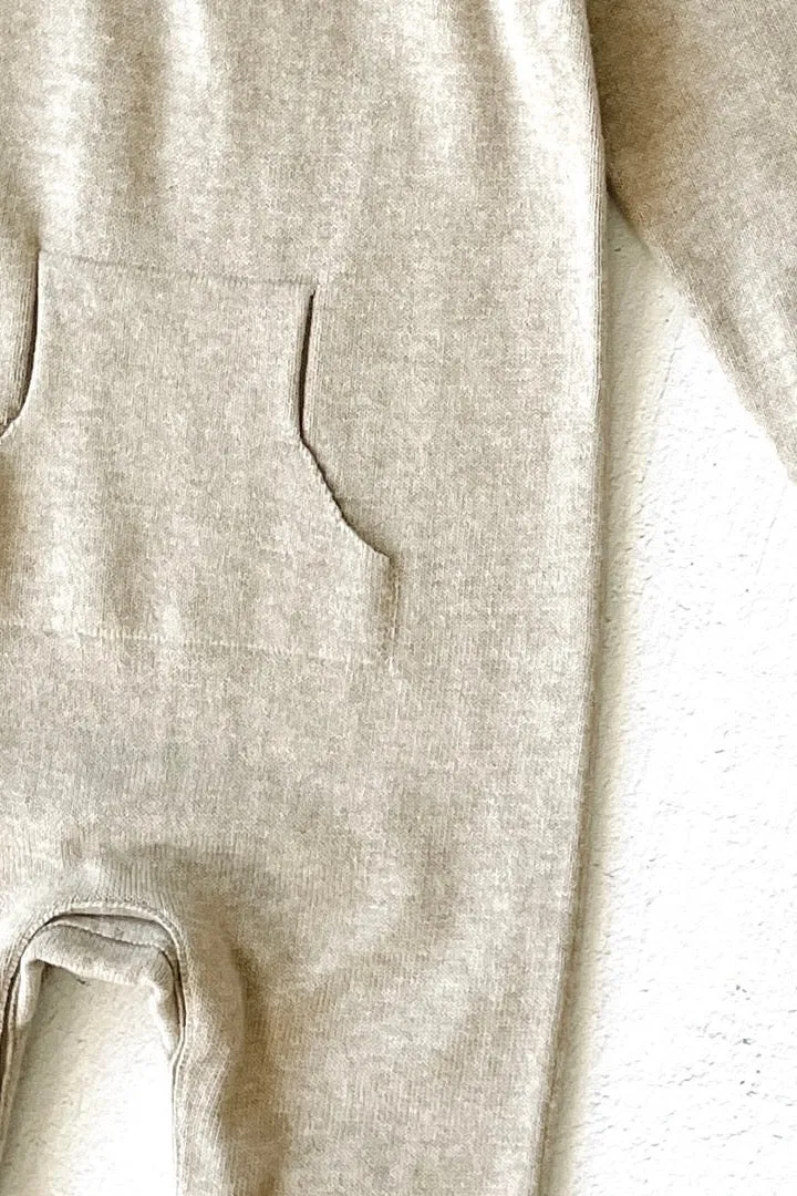 Milan Earthy Knit Kangaroo Pocket Jumpsuit