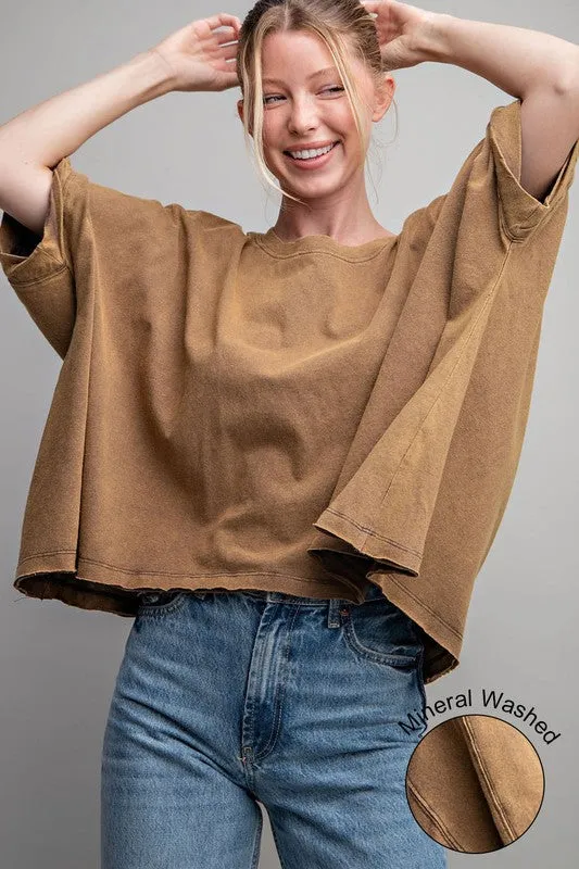 Mineral Washed Loose Fit Top