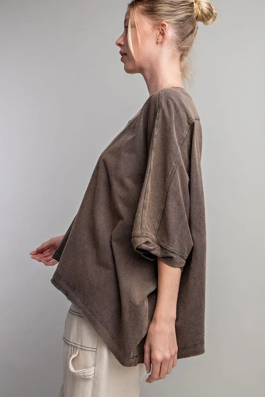 Mineral Washed Loose Fit Top