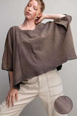 Mineral Washed Loose Fit Top