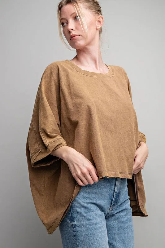 Mineral Washed Loose Fit Top