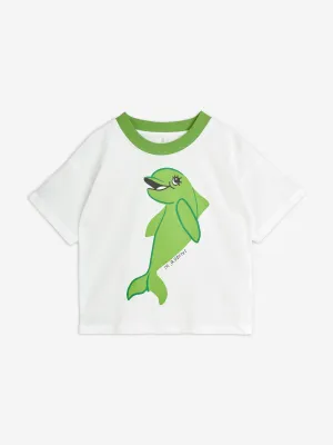 Mini Rodini Kids Dolphin T-Shirt in Ivory