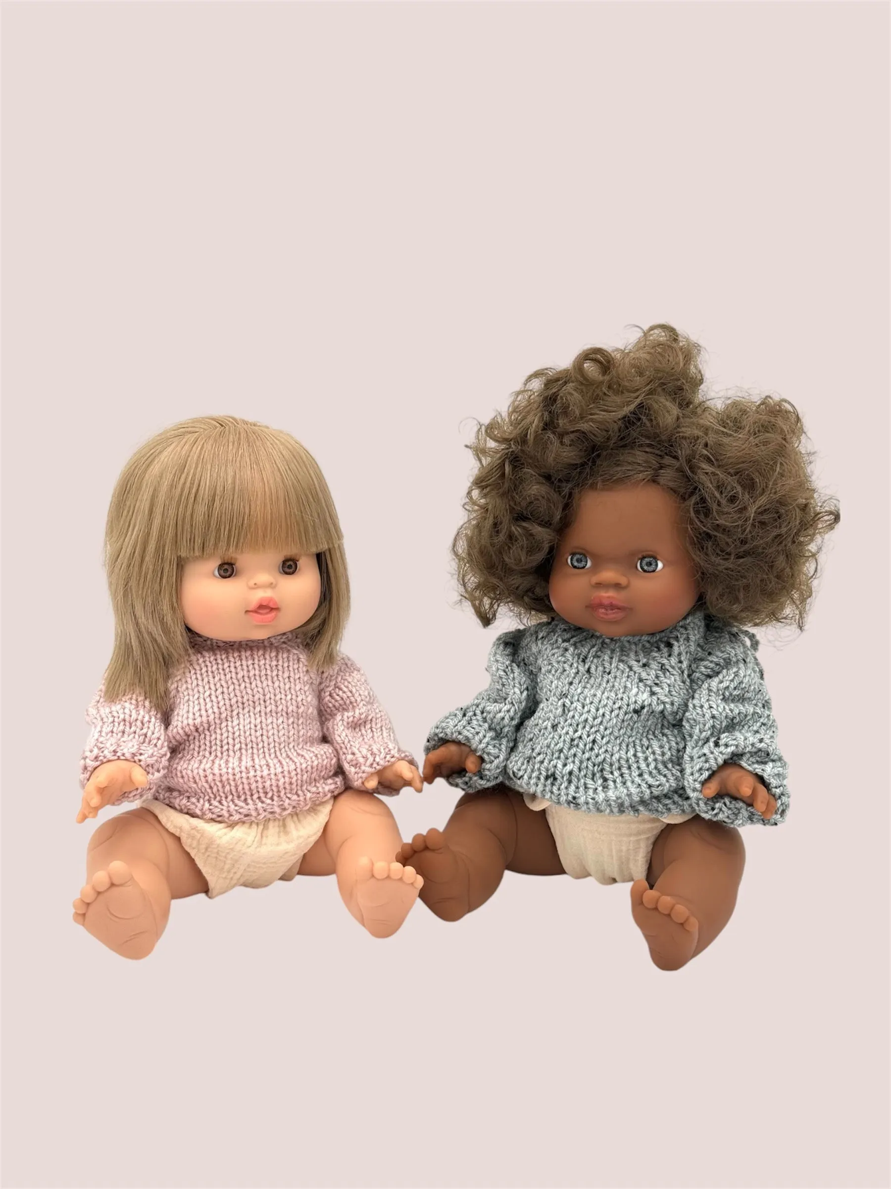 Minikane Doll Clothes | Knitted Pullover - Dusty Pink