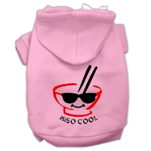 Miso Cool Screen Print Pet Hoodies Pink Size XL (16)